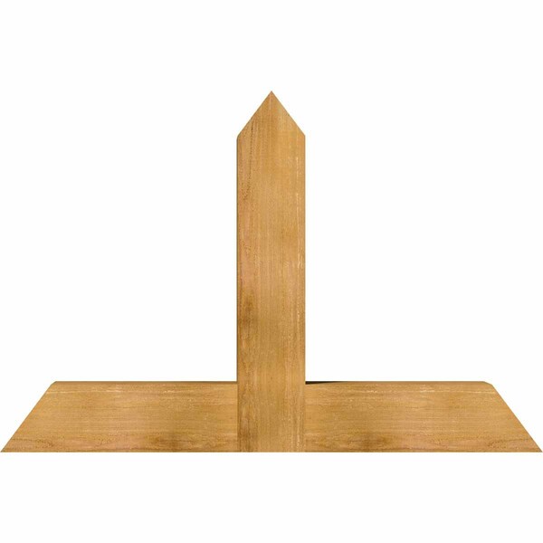 Ekena Millwork Portland Rough Sawn Timber Gable Bracket, Western Red Cedar, 48"W x 32"H x 6"D x 6"F, 16/12 Pitch GBW048X32X0606POR00RWR - main